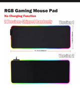Mouse pad gamer con carga inalámbrica RGB