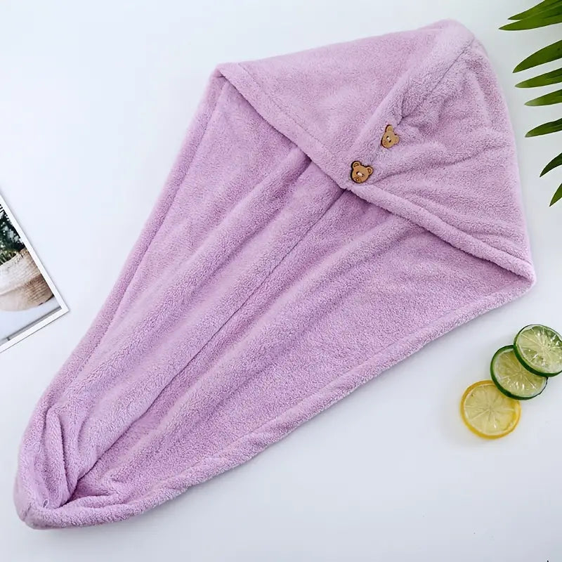 Gorro de secado rápido absorbente para cabello con diseño de doble capa