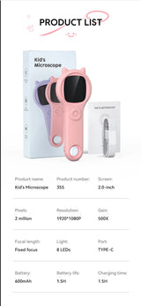 Microscopio de Juguete para Niños – Set de Experimentos Científicos Educativos