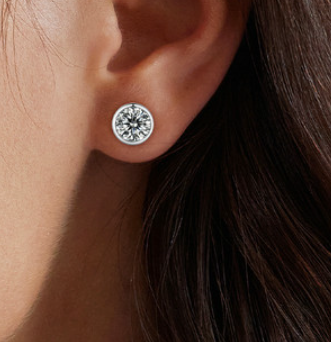 Broqueles (Studs) Pavé de Lujo para Uso Diario (Plata con Acabado Galvanizado)