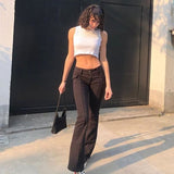 Pantalones cortos de cintura baja con bolsillos laterales, estilo retro, ajustados e informales para mujer